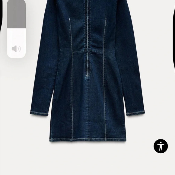 Denim Long Sleeve Dress - Picture 2 of 4